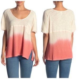 We The Free Sun Dial Tee V neck distressed